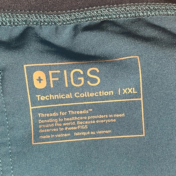 💙💚FIGS Livingston™ Basic Scrub Pants XXL Limited edition color-Alps Blue EUC - Picture 3 of 11